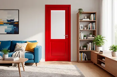 Красные межкомнатные двери – для какого интерьера?